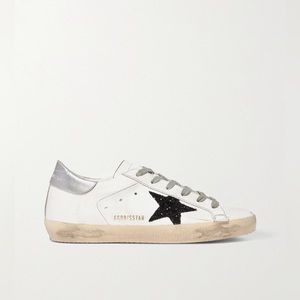 GOLDEN GOOSE Superster glitter distressed sneakers, SZ 39 (US 9)